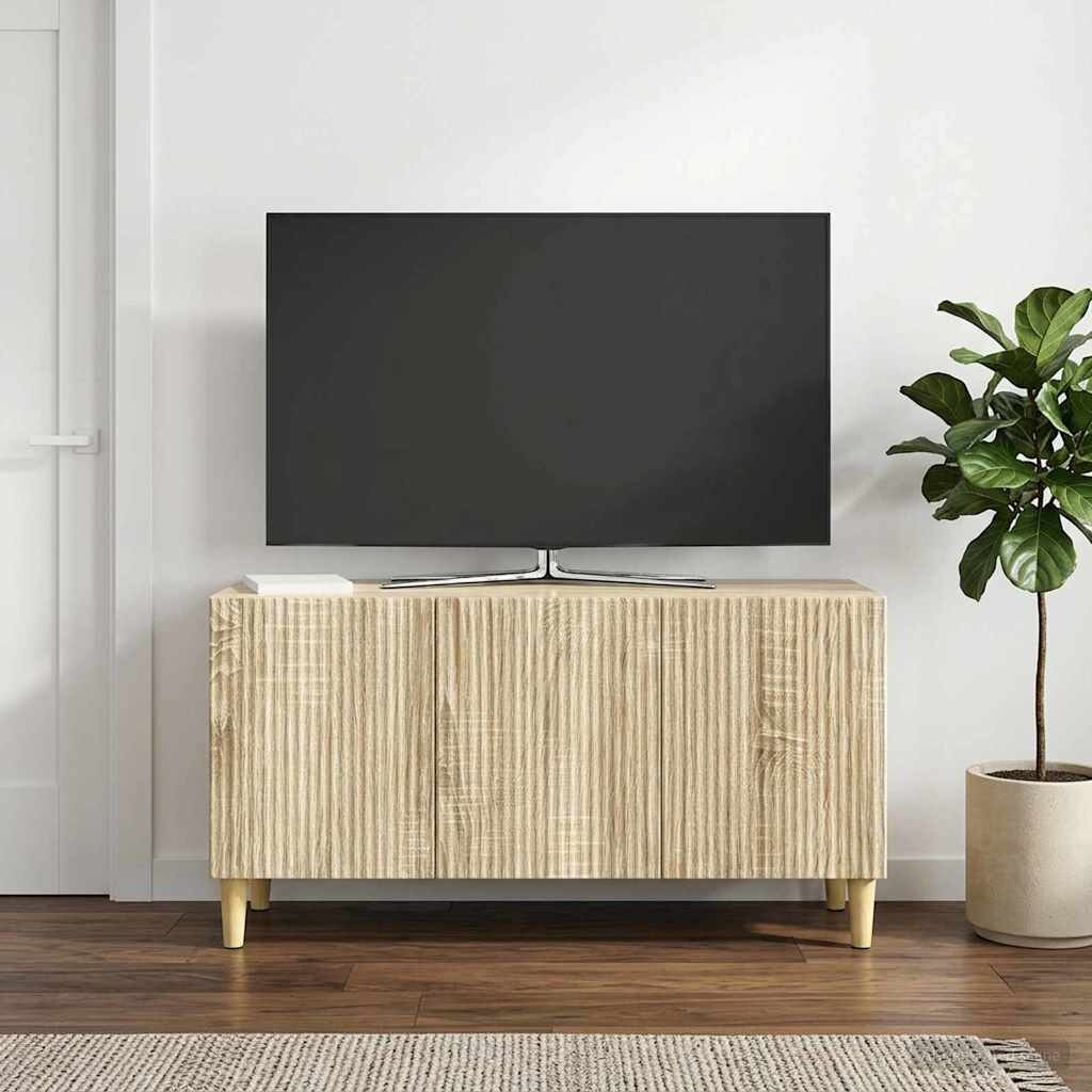 vidaXL ТВ шкаф 99 x 345 x 50 см Дъб сонома Инженерна дървесина