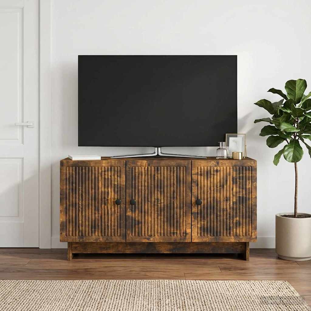 vidaXL ТВ шкаф 99 x 345 x 50 см Опушен дъб Инженерна дървесина