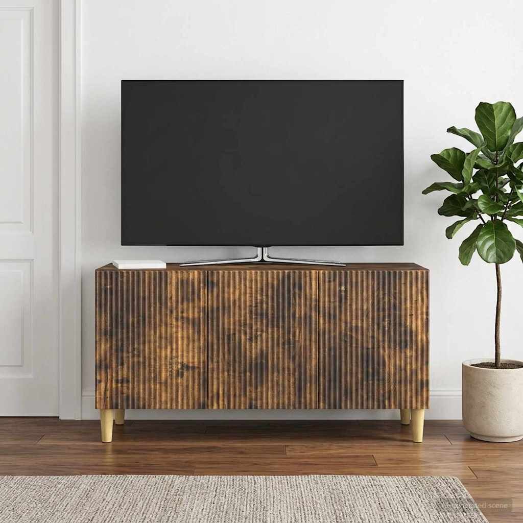 vidaXL ТВ шкаф 99 x 345 x 50 см Опушен дъб Инженерна дървесина