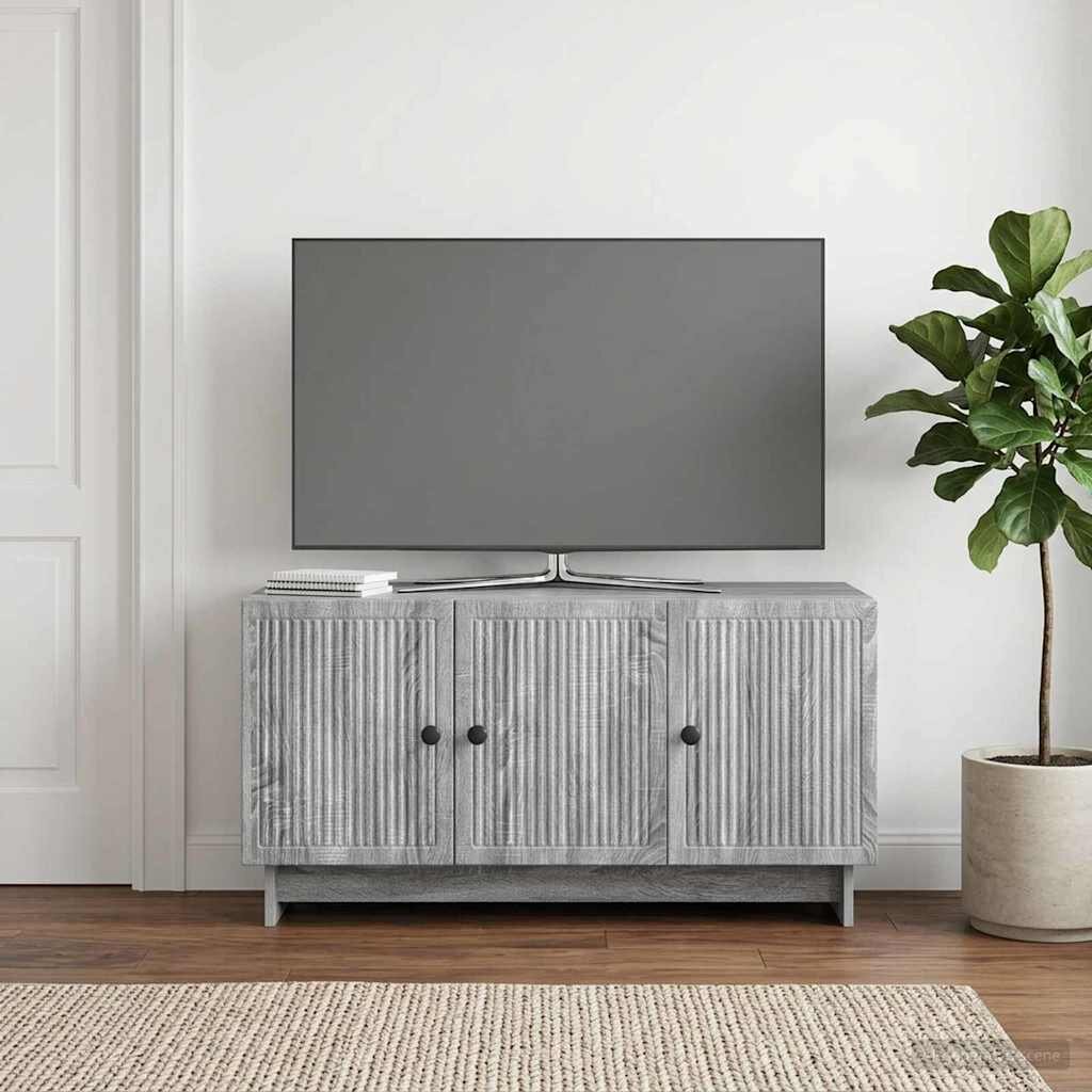 vidaXL ТВ шкаф 99 x 345 x 50 см Сива сонома Инженерна дървесина