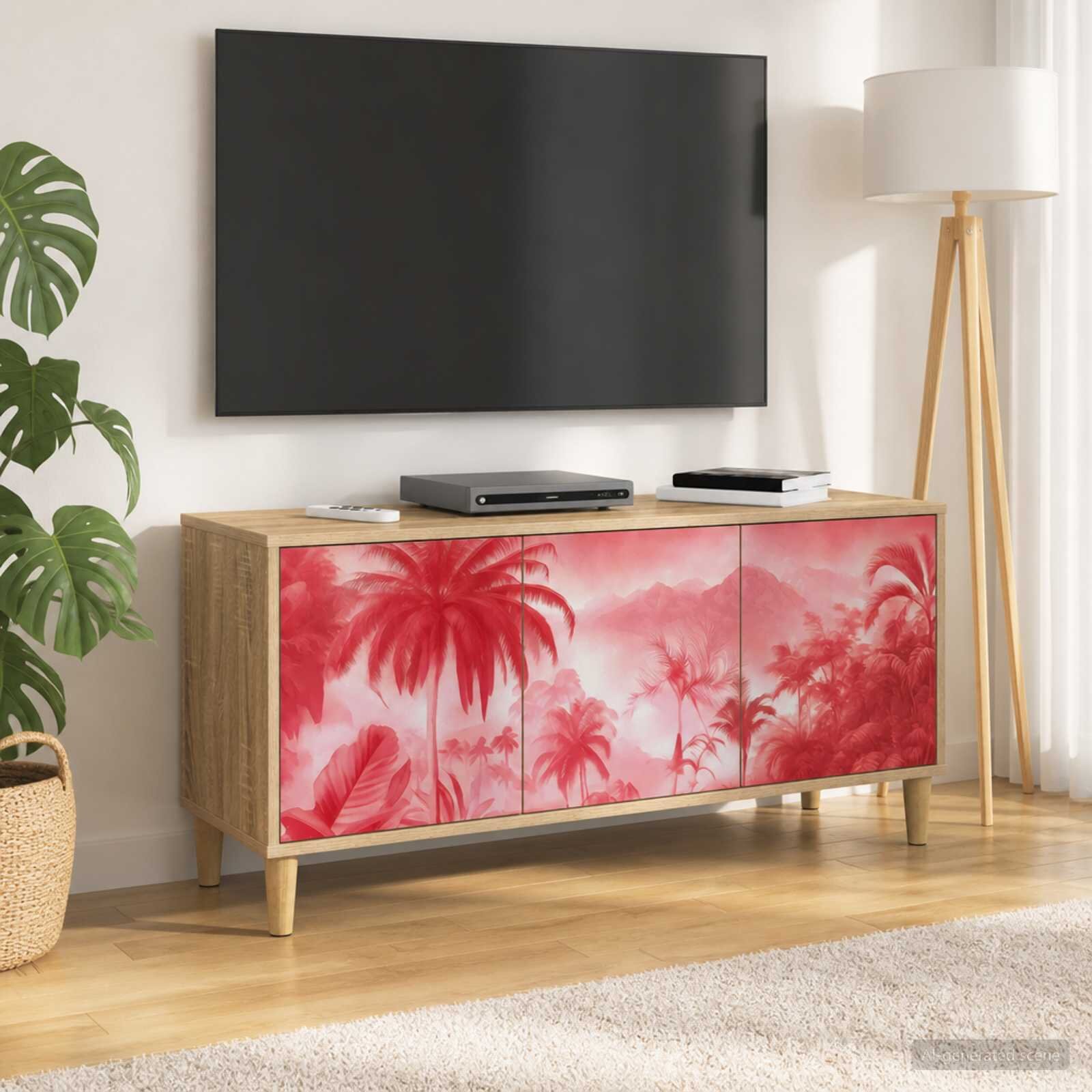 vidaXL ТВ шкаф AACHEN 102 x 33 x 50 см Сонома Инженерна дървесина