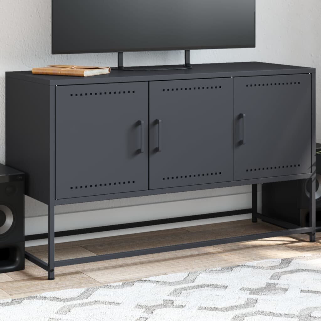 vidaXL ТВ шкаф антрацит 1005x39x605 см стомана