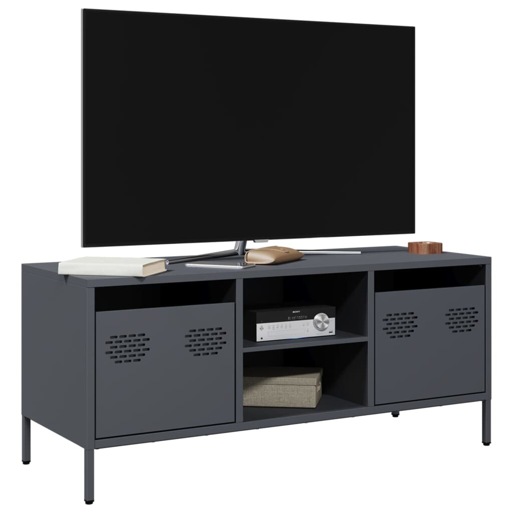 vidaXL ТВ шкаф антрацит 1015x39x435 см студеновалцувана стомана