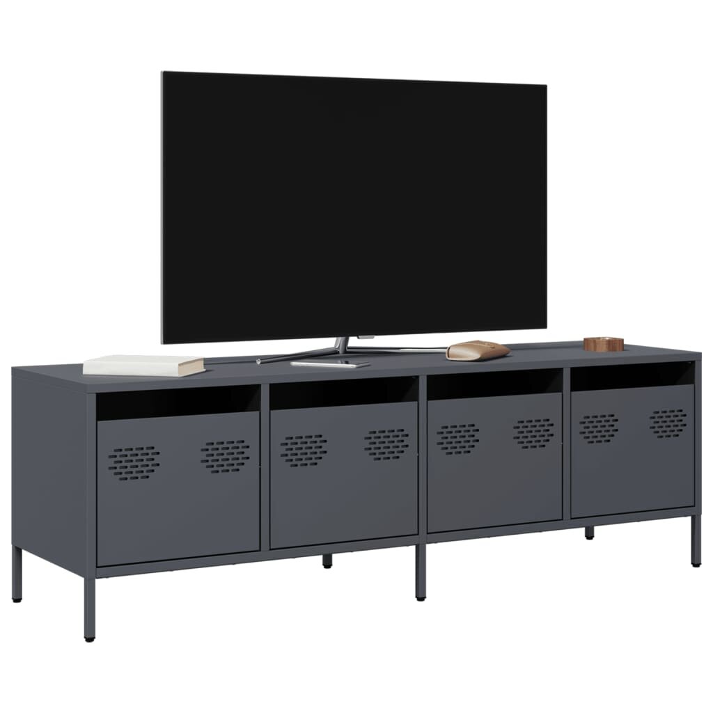 vidaXL ТВ шкаф антрацит 135x39x435 см студеновалцувана стомана