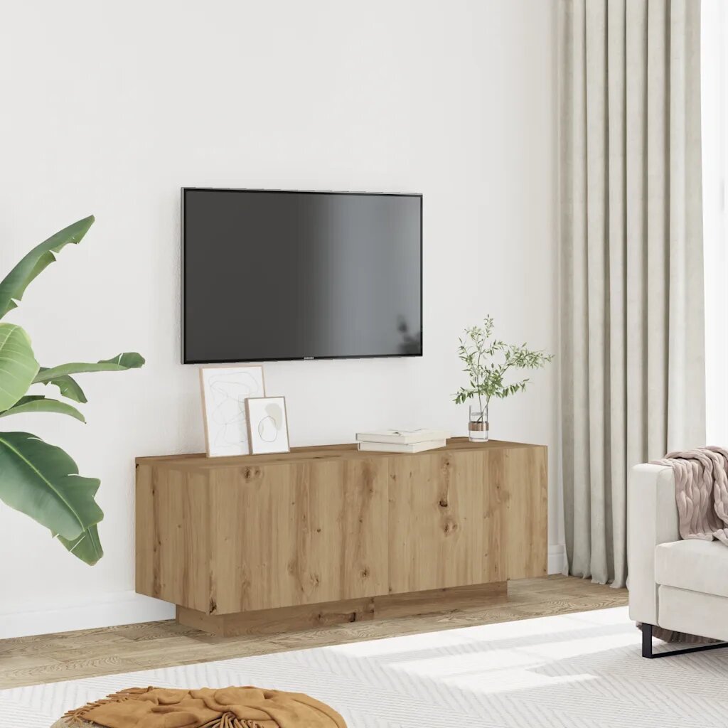 vidaXL ТВ шкаф Artisan Oak 100x35x40 cm Инженерна дървесина