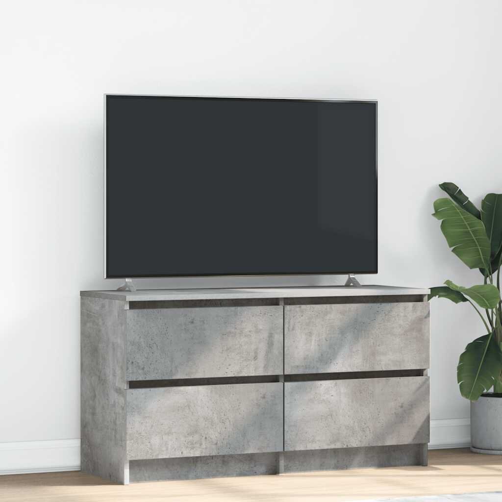 vidaXL ТВ шкаф Бетон сив 100x35x54 cm Инженерна дървесина