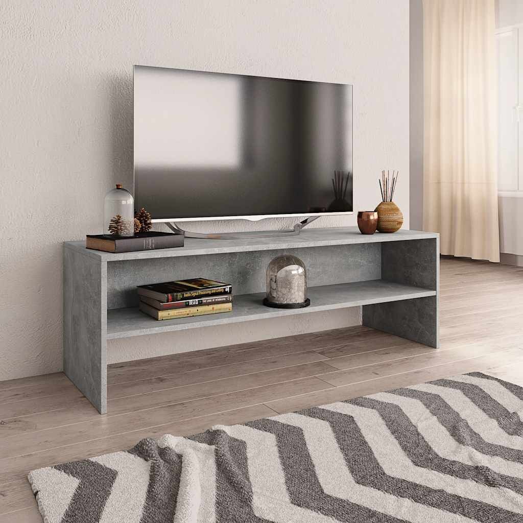 vidaXL ТВ шкаф бетонно сив 120x40x40 см инженерно дърво