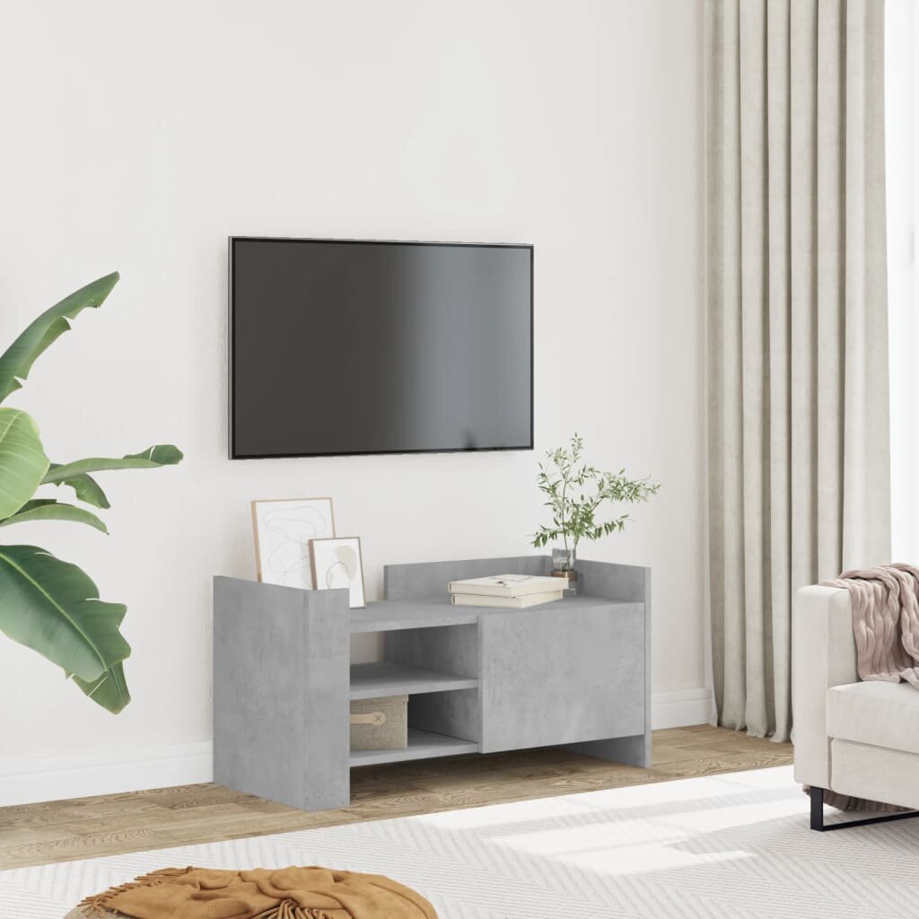 vidaXL ТВ шкаф бетонно сив 80x35x40 см инженерно дърво