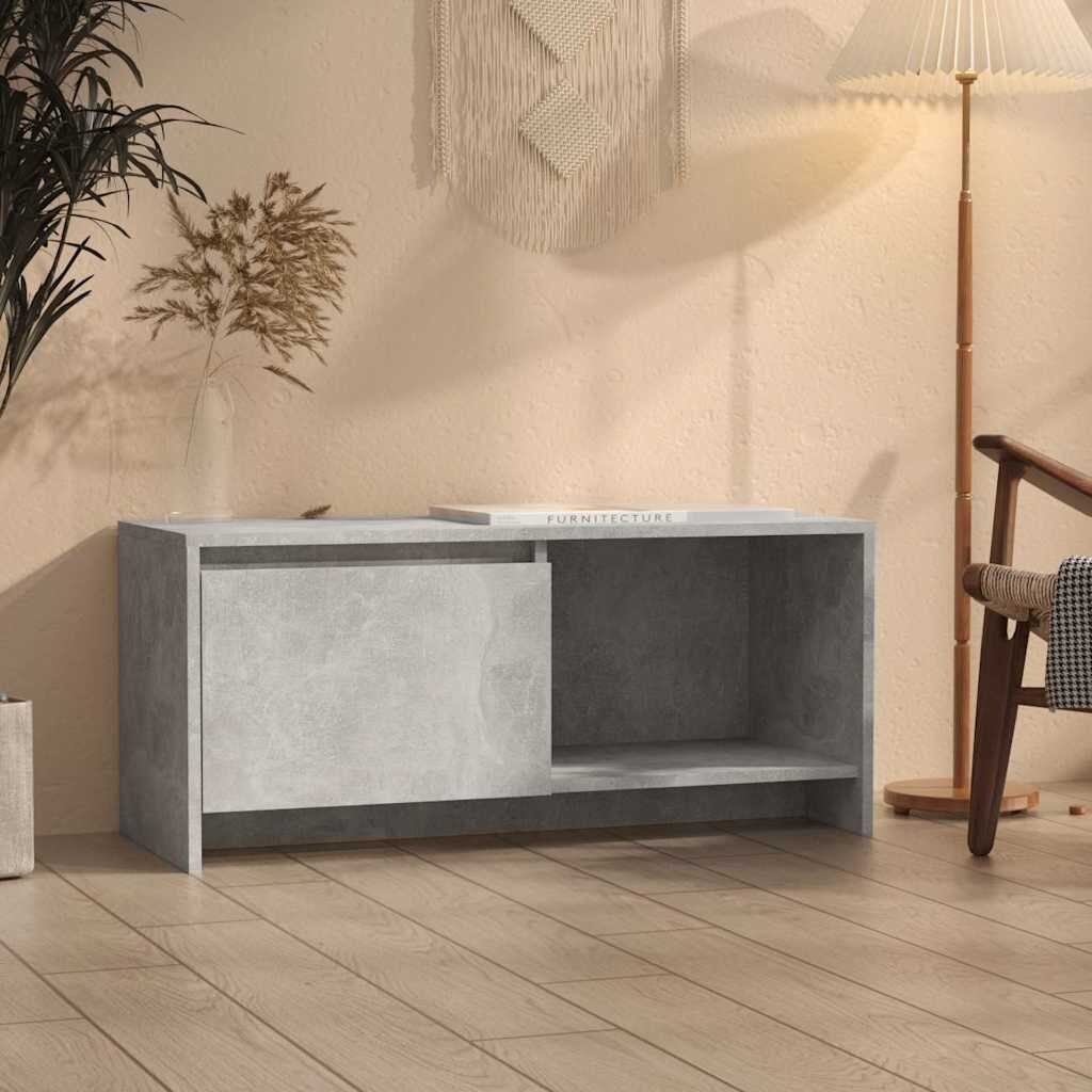 vidaXL ТВ шкаф бетонно сив 90x35x40 см инженерно дърво
