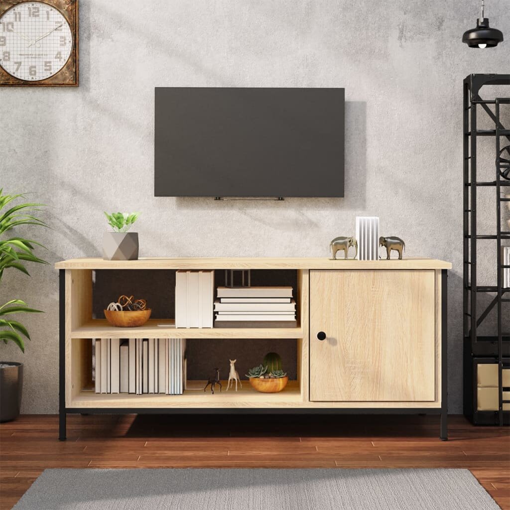vidaXL ТВ шкаф бетонно сиво 100x40x45 см инженерно дърво