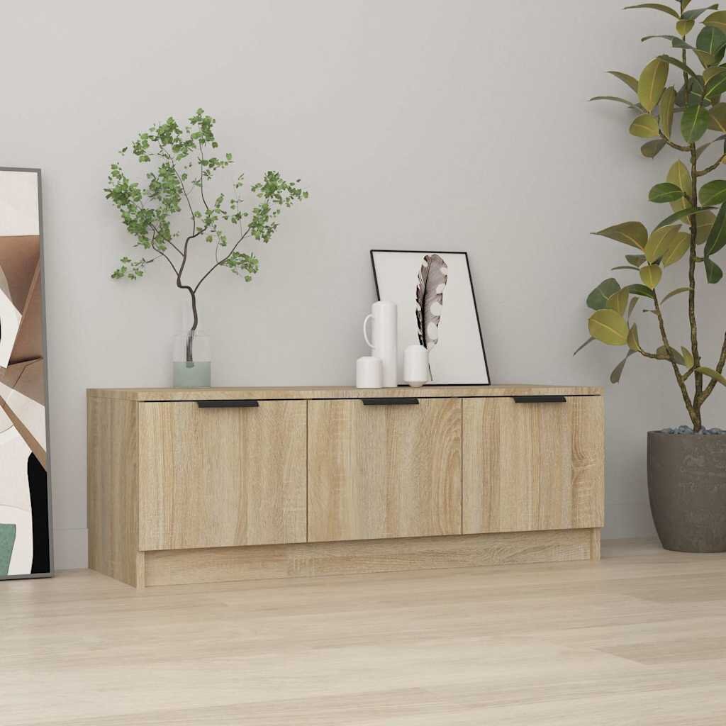 vidaXL ТВ шкаф бетонно сиво 102x35x365 см инженерно дърво