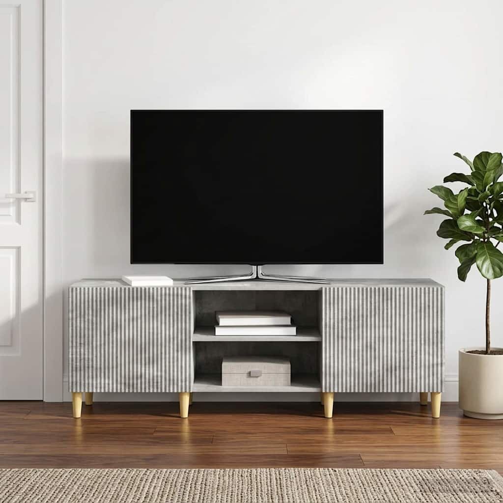 vidaXL ТВ шкаф Бетонно сиво 150 x 31 x 50 см Инженерна дървесина