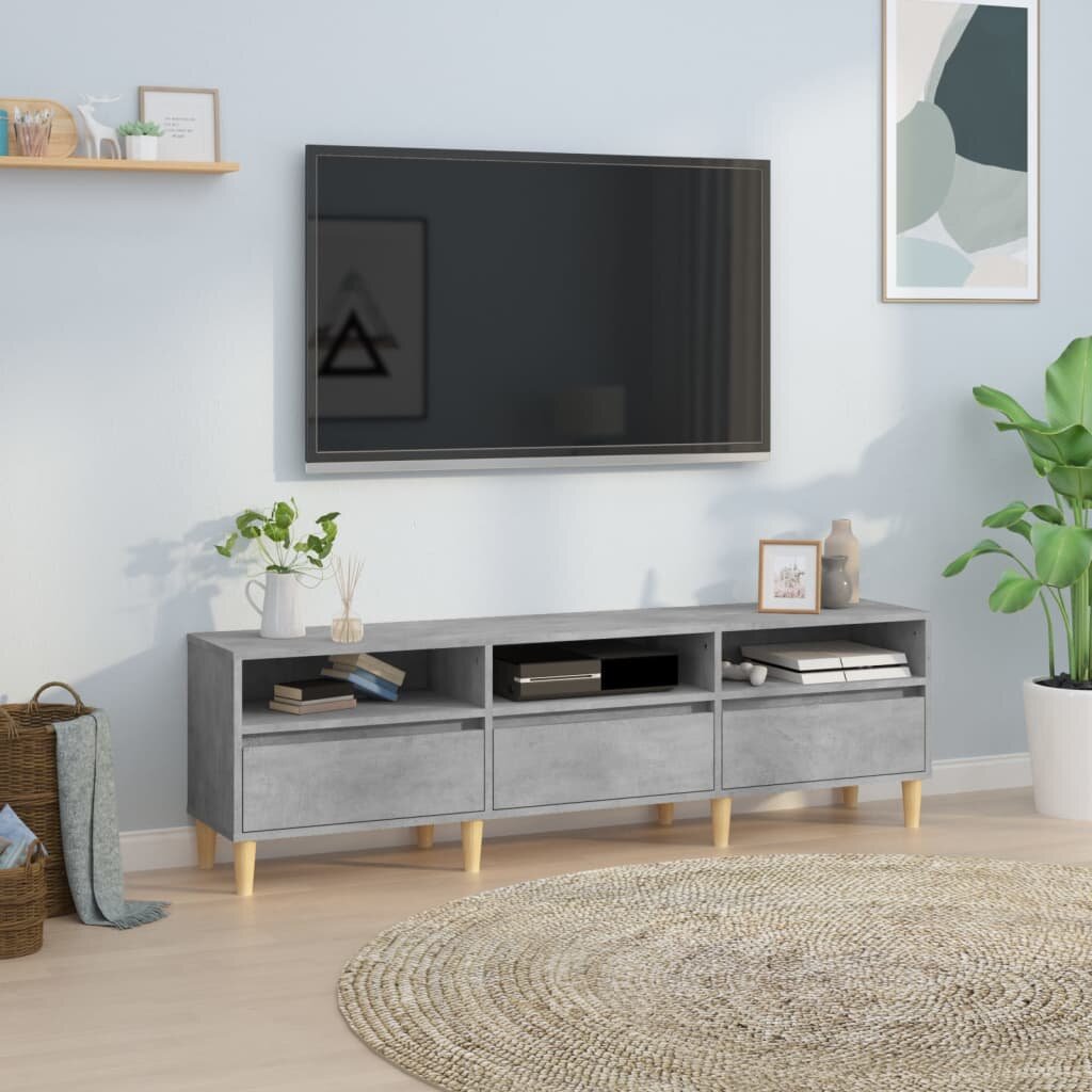 vidaXL ТВ шкаф бетонно сиво 150x30x445 см инженерно дърво