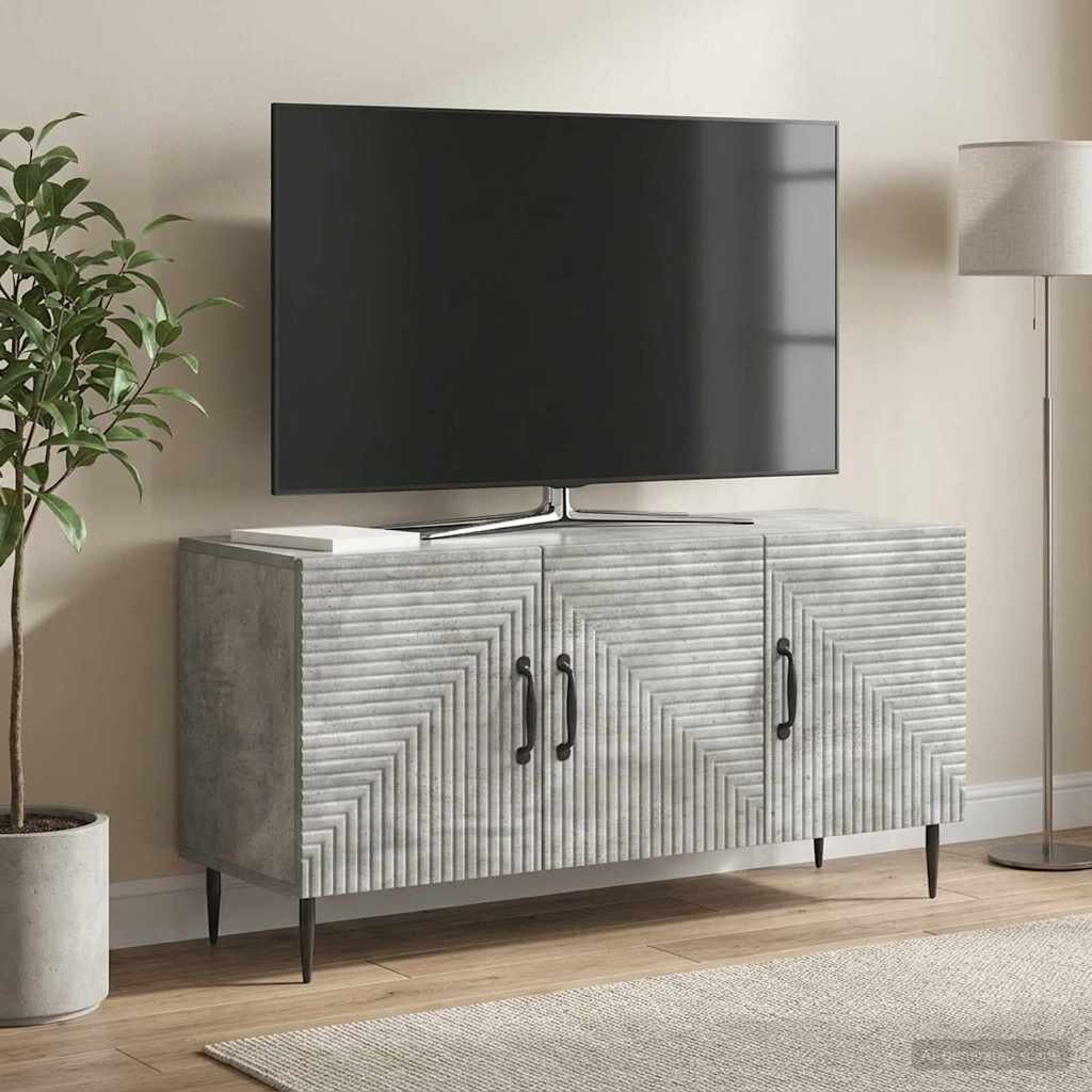 vidaXL ТВ шкаф Бетонно сиво 99 x 345 x 50 см Инженерна дървесина