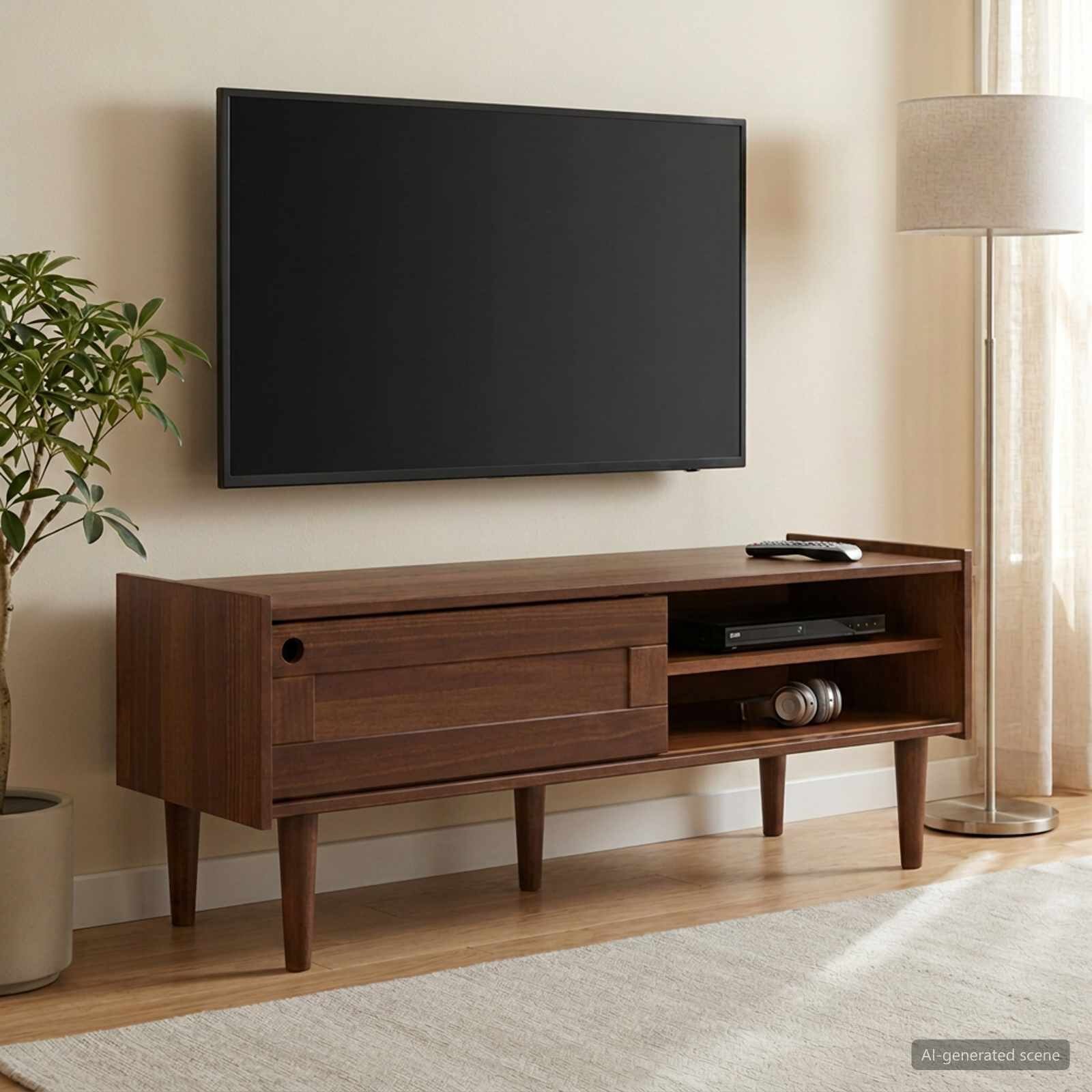 vidaXL ТВ шкаф BILBAO 114 x 40 x 45 cm Тъмен карамел
