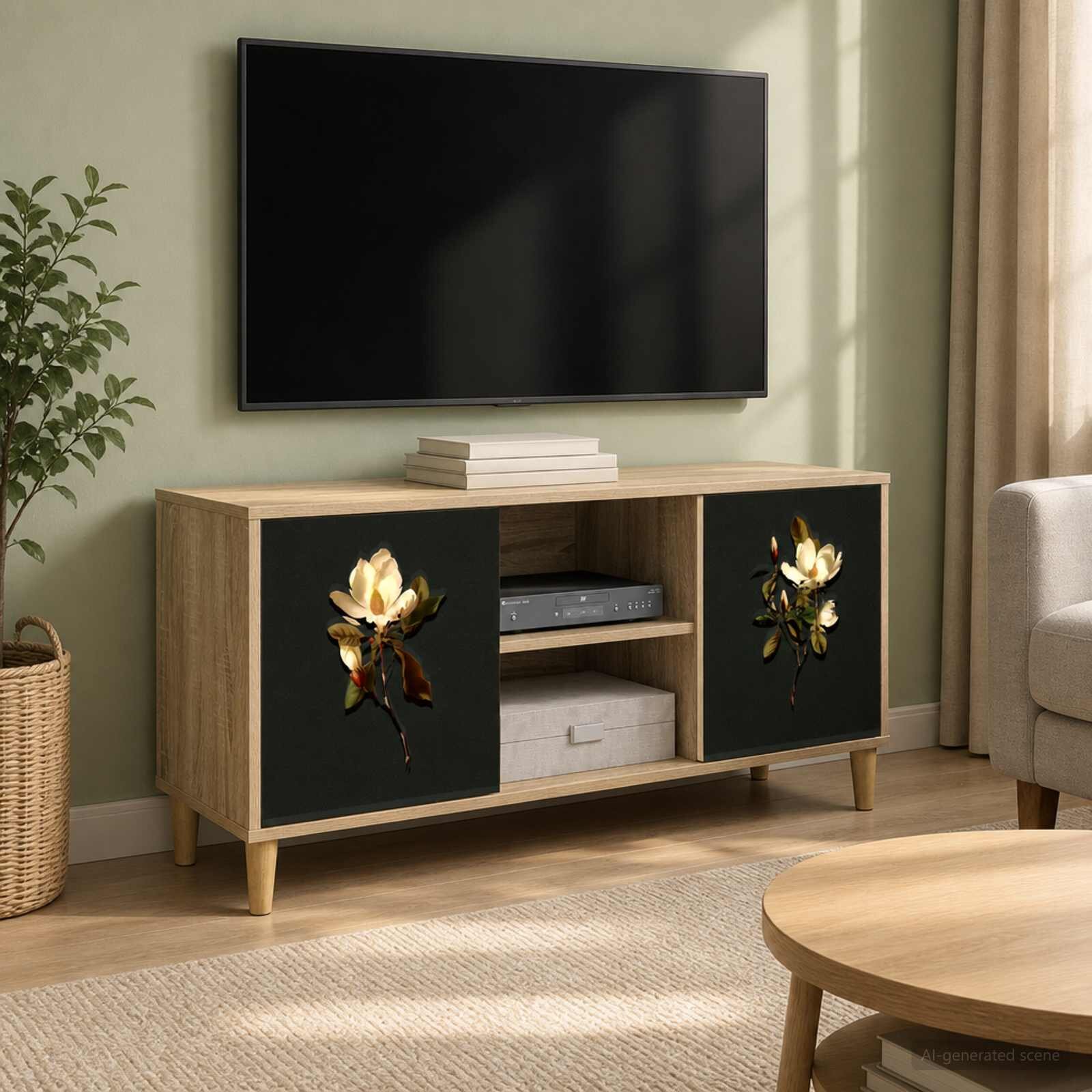 vidaXL ТВ шкаф BREMEN 102 x 33 x 50 см Сонома Инженерна дървесина