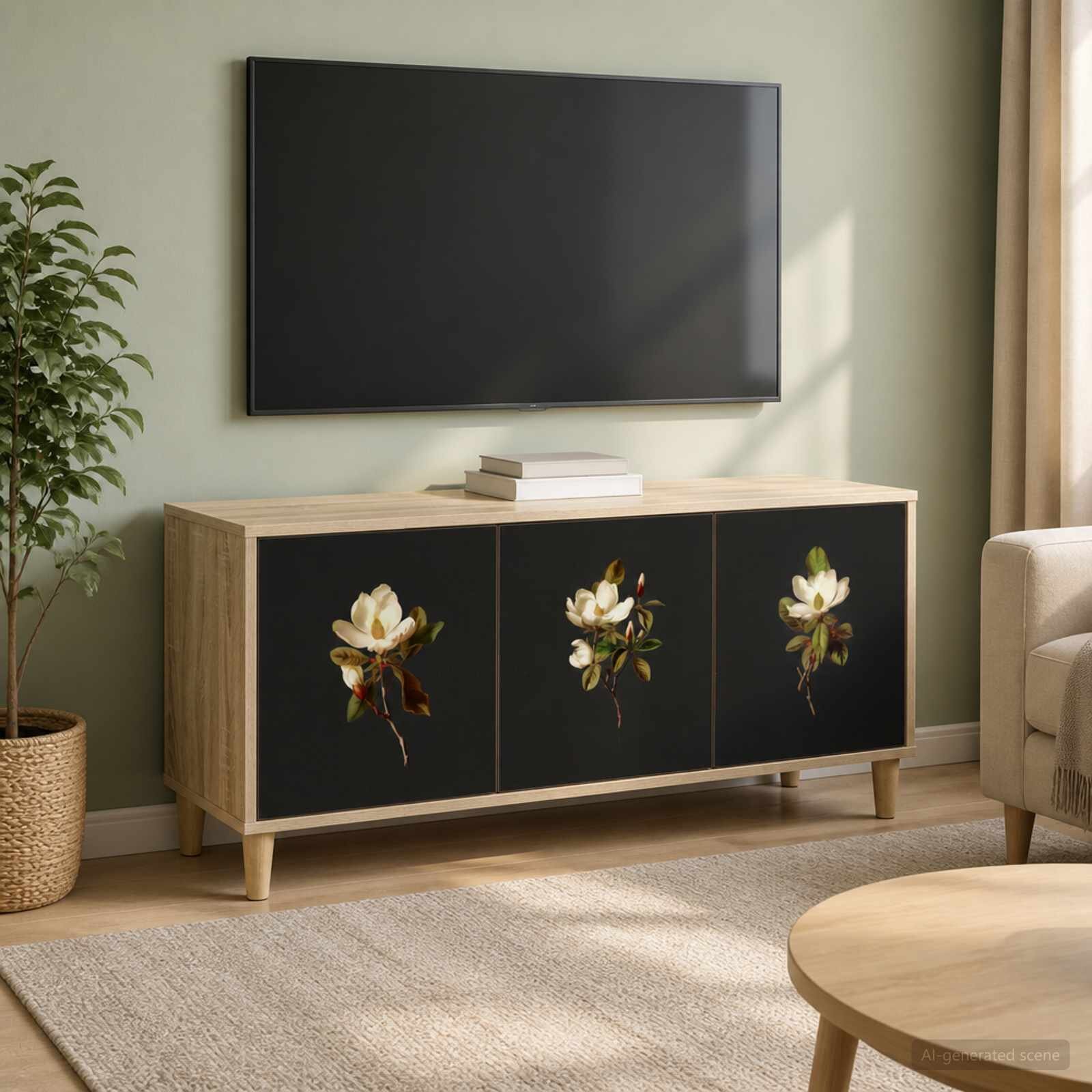 vidaXL ТВ шкаф BREMEN 102 x 33 x 50 см Сонома Инженерна дървесина