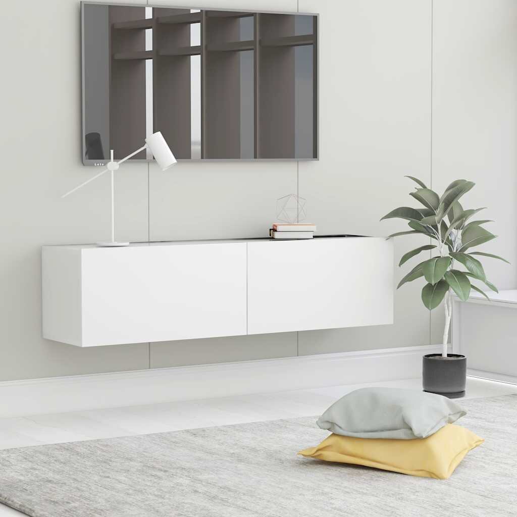 vidaXL ТВ шкаф бял 120x30x30 см инженерно дърво