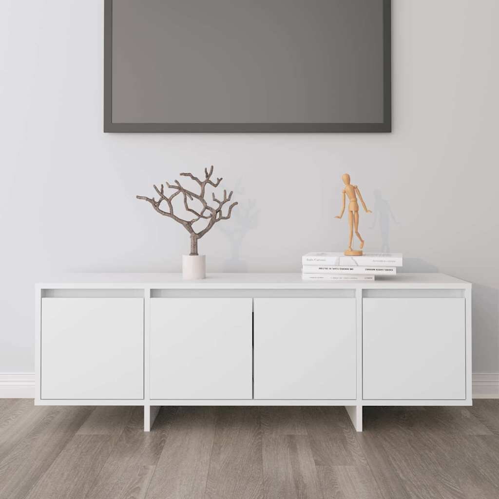 vidaXL ТВ шкаф бял 120x30x405 см инженерно дърво