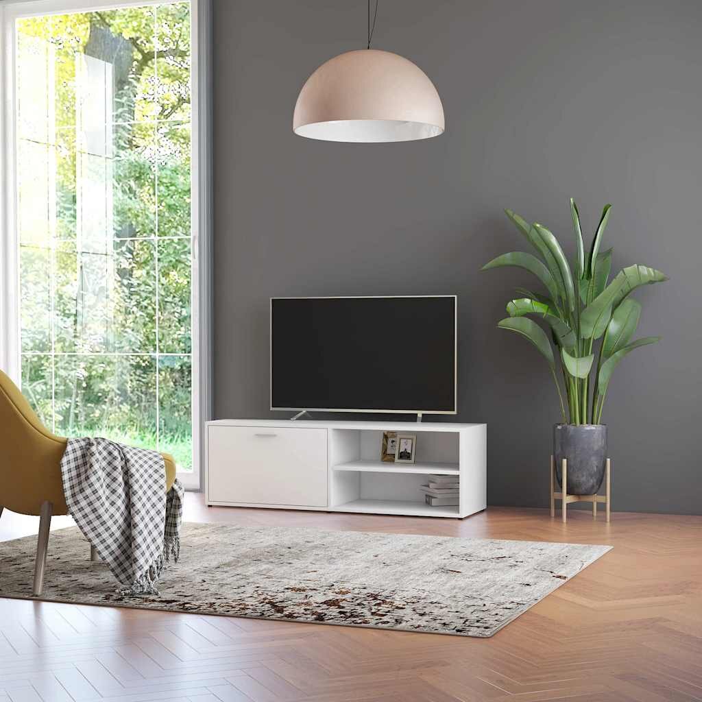 vidaXL ТВ шкаф бял 120x34x37 см инженерно дърво