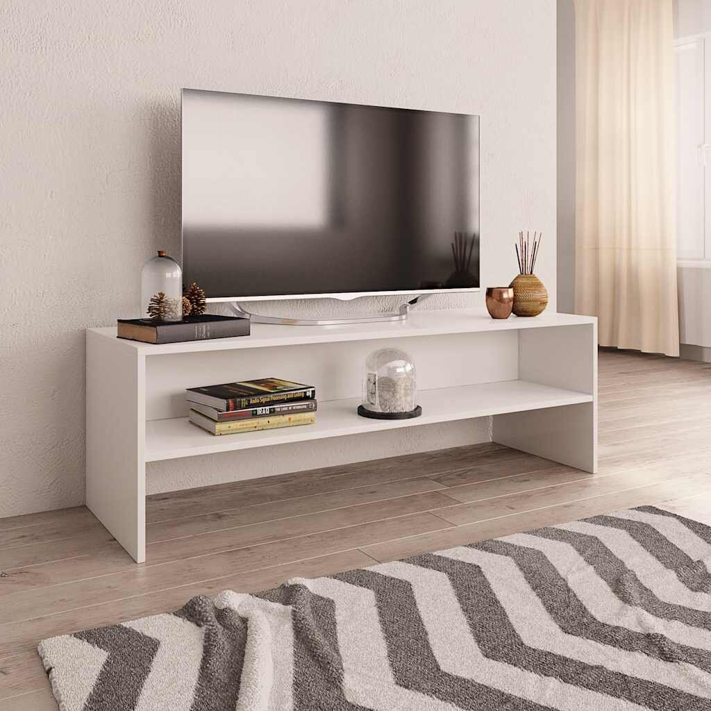 vidaXL ТВ шкаф бял 120x40x40 см инженерно дърво