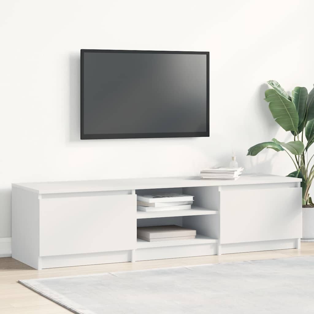 vidaXL ТВ шкаф бял 140x40x355 см ПДЧ