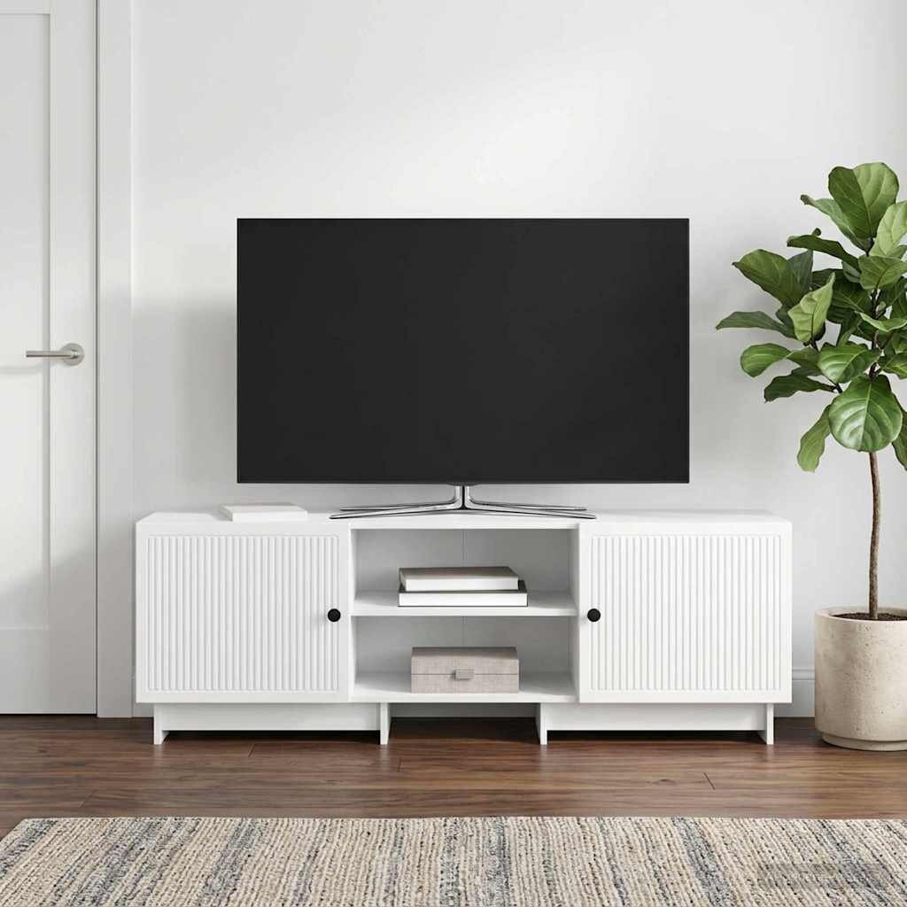 vidaXL ТВ шкаф Бял 150 x 31 x 50 см Инженерен дървен материал