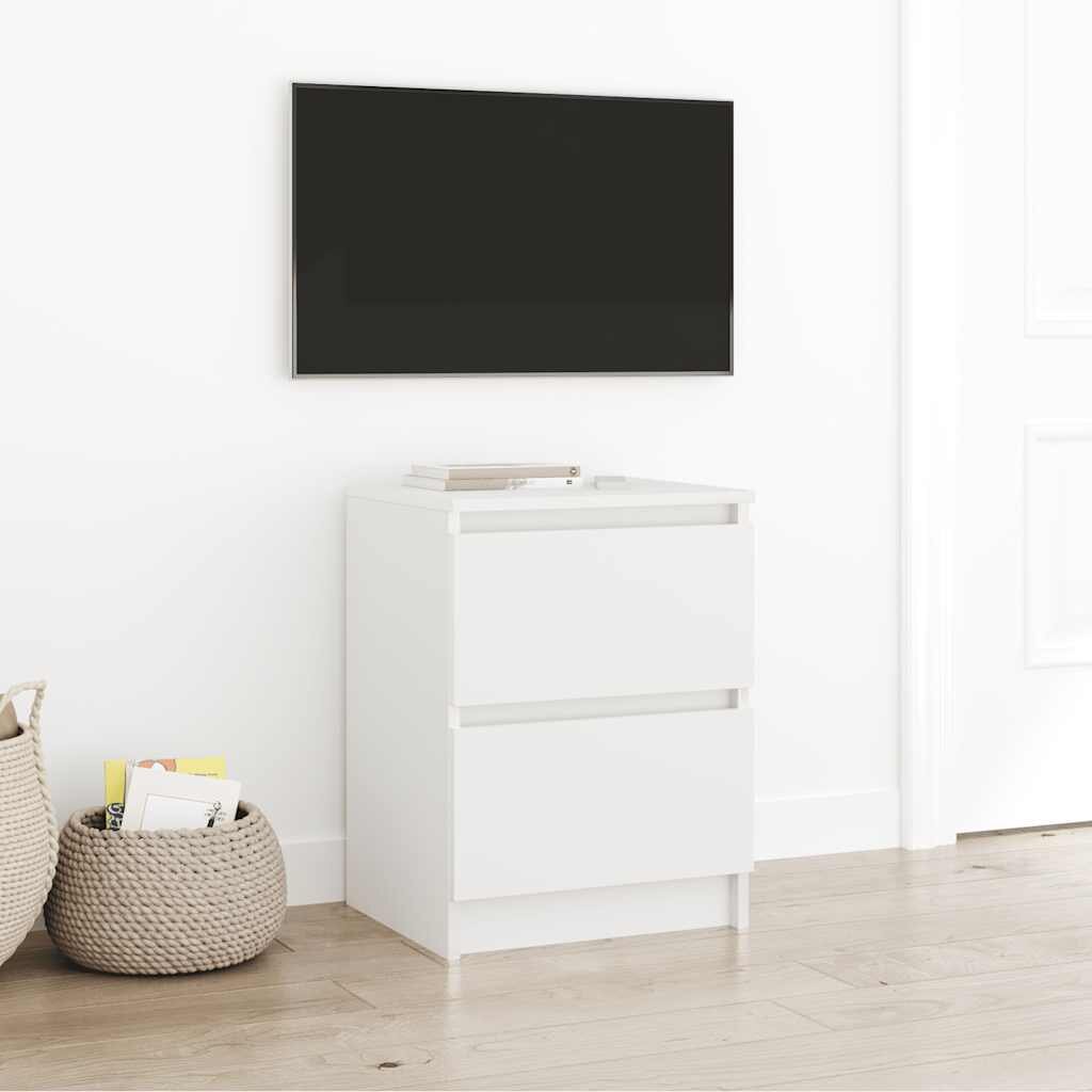 vidaXL ТВ шкаф бял 40x35x54 см инженерно дърво