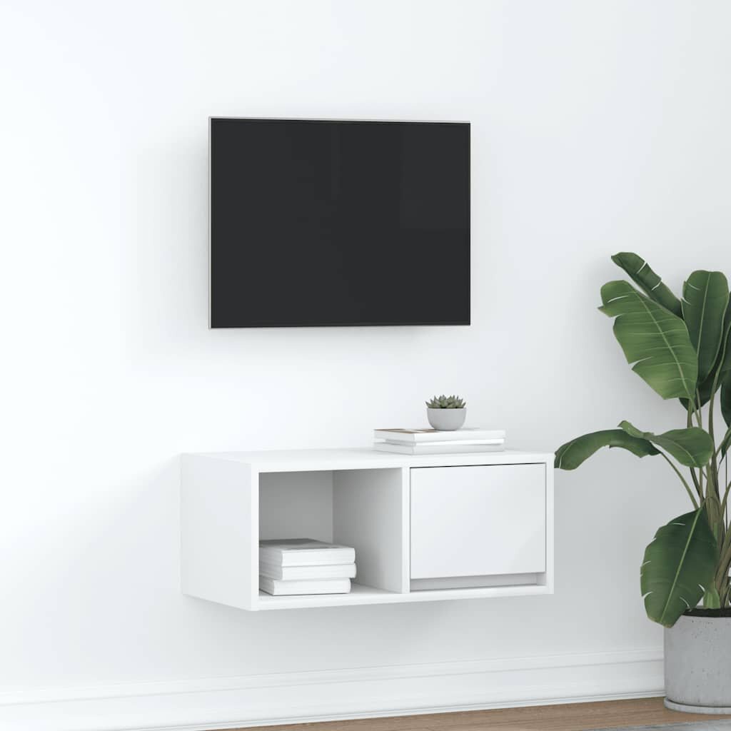 vidaXL ТВ шкаф бял 60x31x255 cm Изработена дървесина