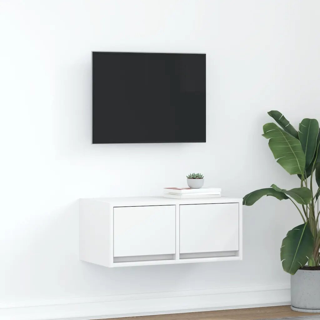 vidaXL ТВ шкаф бял 60x31x255 cm Изработена дървесина