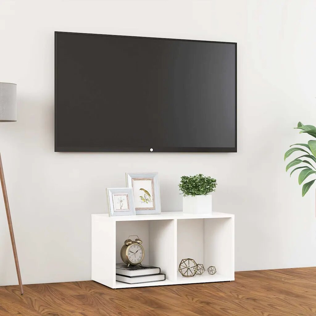 vidaXL ТВ шкаф бял 72x35x365 см инженерно дърво