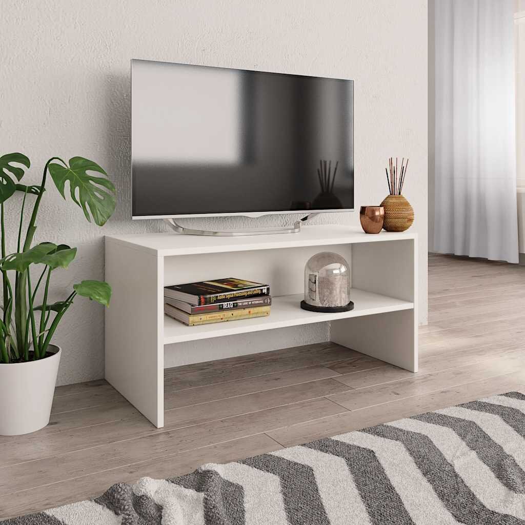 vidaXL ТВ шкаф бял 80x40x40 см инженерно дърво