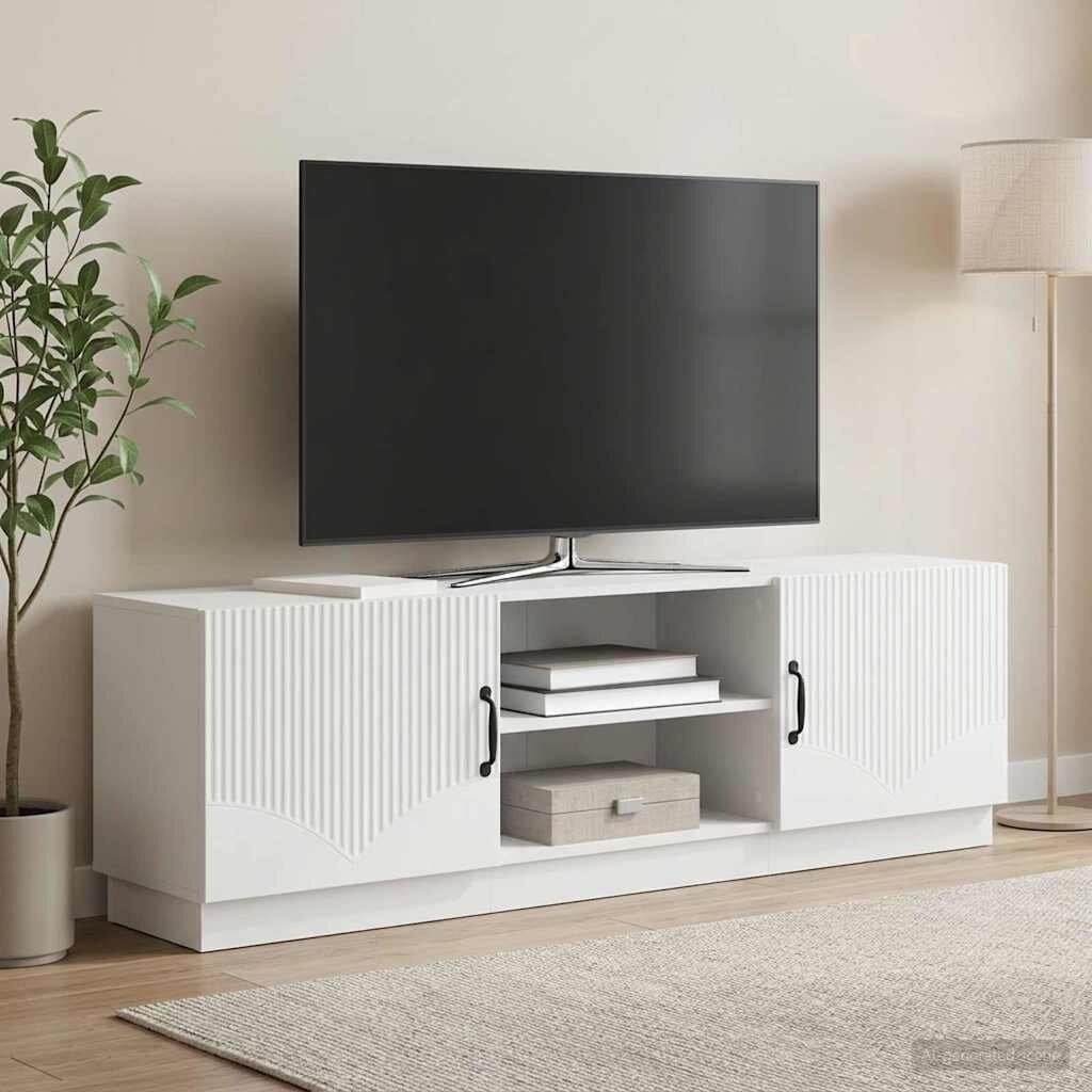 vidaXL ТВ шкаф Бяло 150 x 31 x 47 см Инженерна дървесина