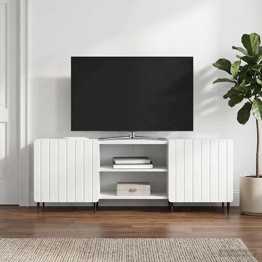 vidaXL ТВ шкаф Бяло 150 x 31 x 52 см Инженерна дървесина