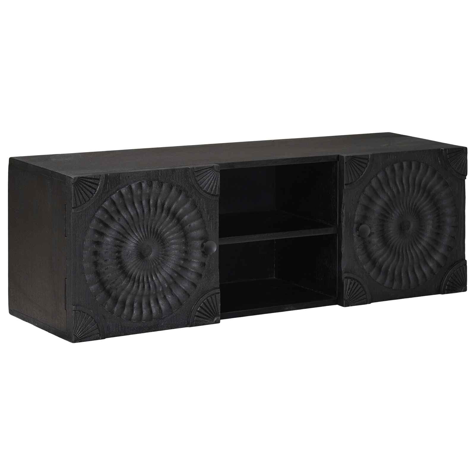 vidaXL ТВ шкаф Черен 105 x 30 x 35 см