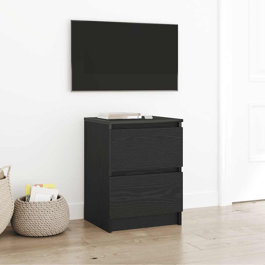vidaXL ТВ шкаф черен 40x35x54 см инженерно дърво