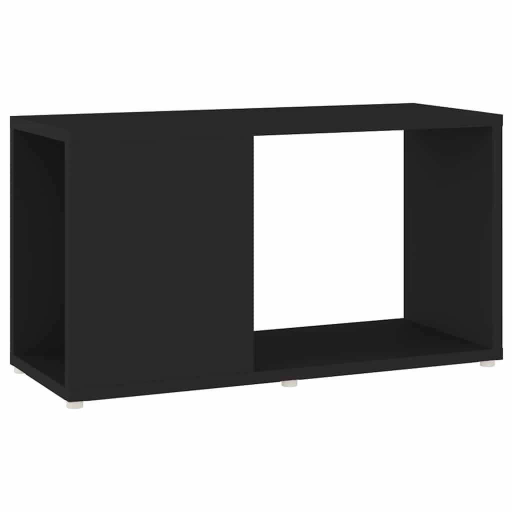 vidaXL ТВ шкаф черен 60x24x32 см инженерно дърво