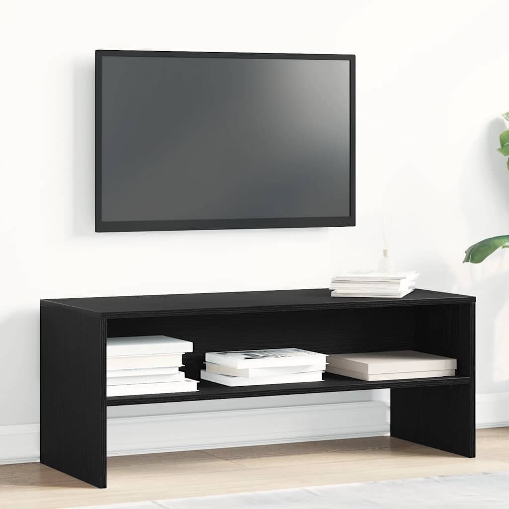 vidaXL ТВ шкаф черен дъб 100x40x40 см ПДЧ