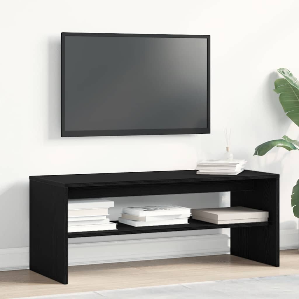 vidaXL ТВ шкаф черен дъб 100x40x40 см ПДЧ