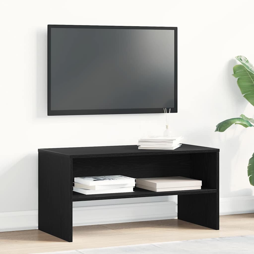 vidaXL ТВ шкаф Черен дъб 80x40x40 cm Инженерна дървесина
