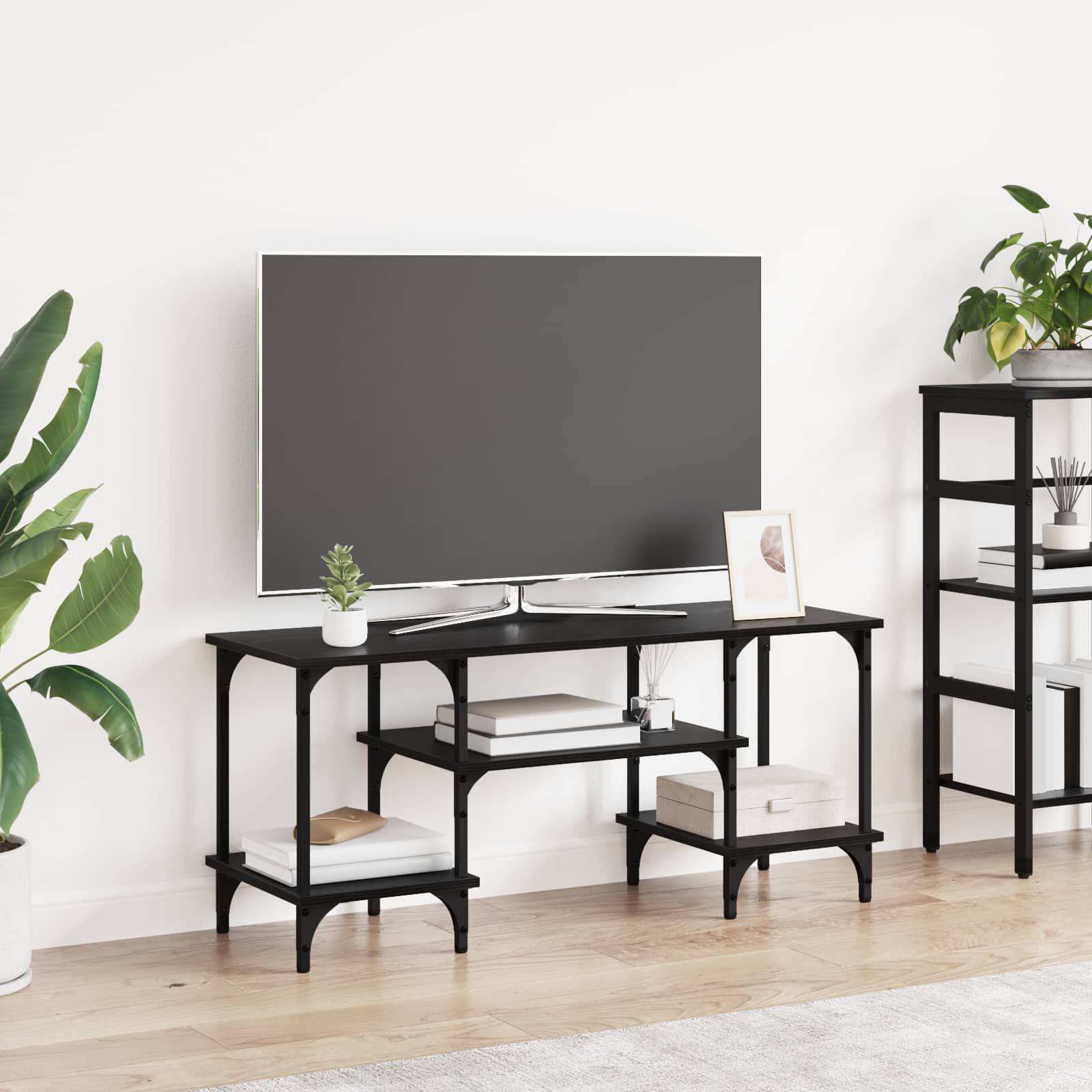 vidaXL ТВ шкаф Черния дъб 102 x 35 x 455 см