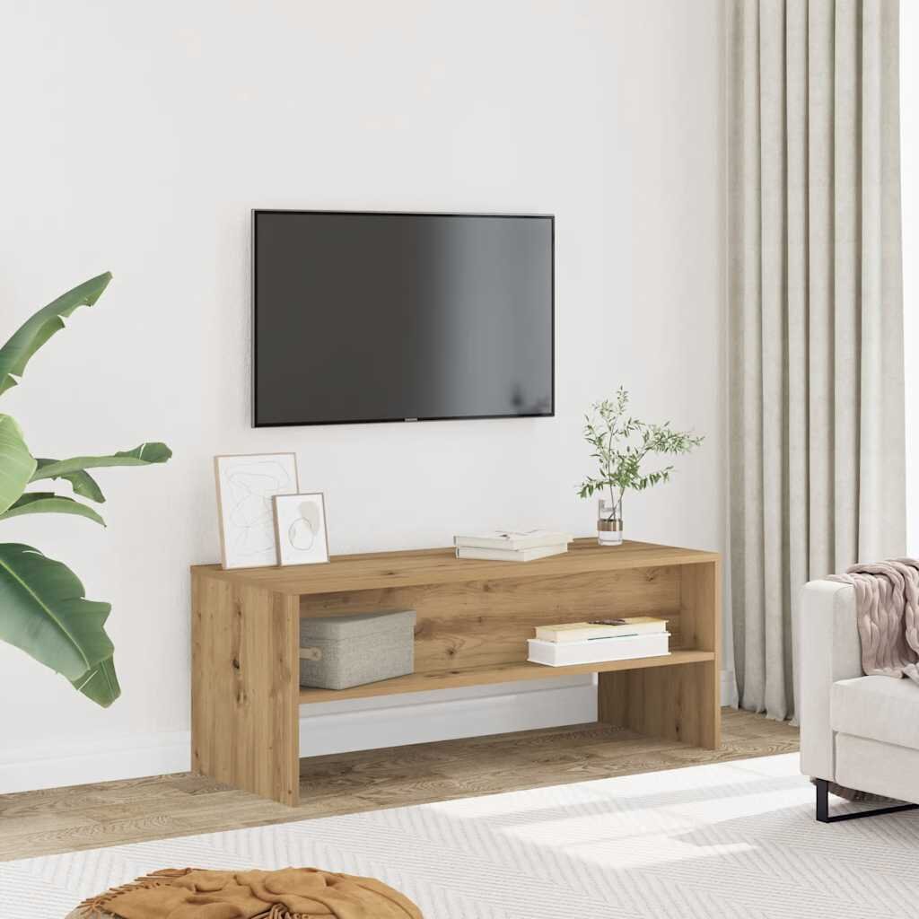vidaXL ТВ шкаф дъб артизан 100x40x40 см инженерно дърво