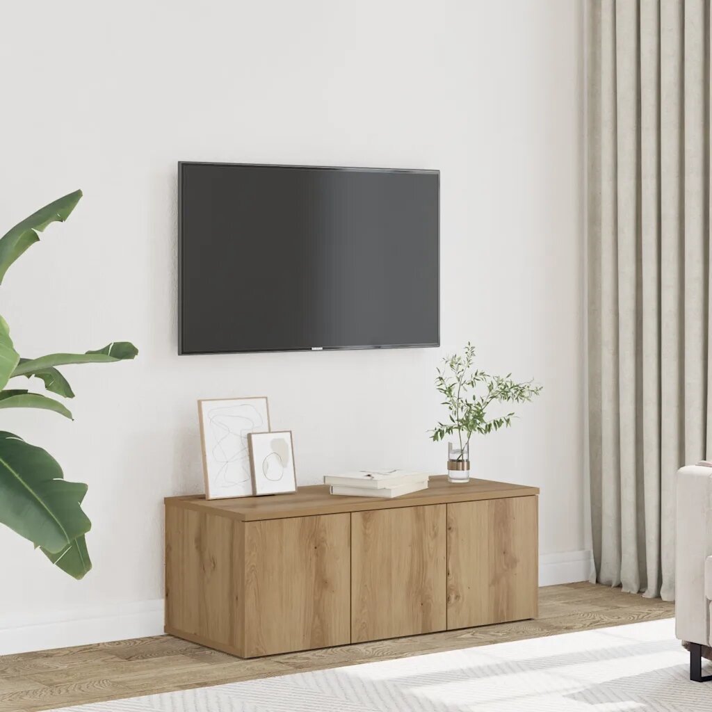 vidaXL ТВ шкаф дъб артизан 80x34x30 см инженерно дърво