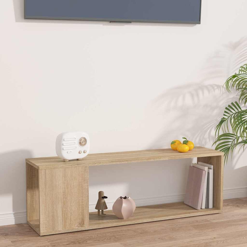 vidaXL ТВ шкаф дъб сонома 100x24x32 см инженерно дърво