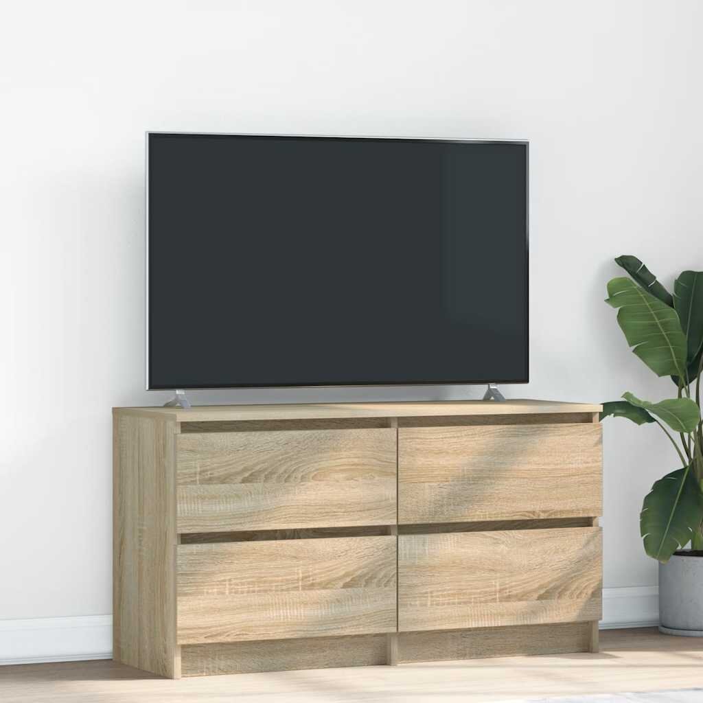 vidaXL ТВ шкаф Дъб Сонома 100x35x54 cm Инженерна дървесина