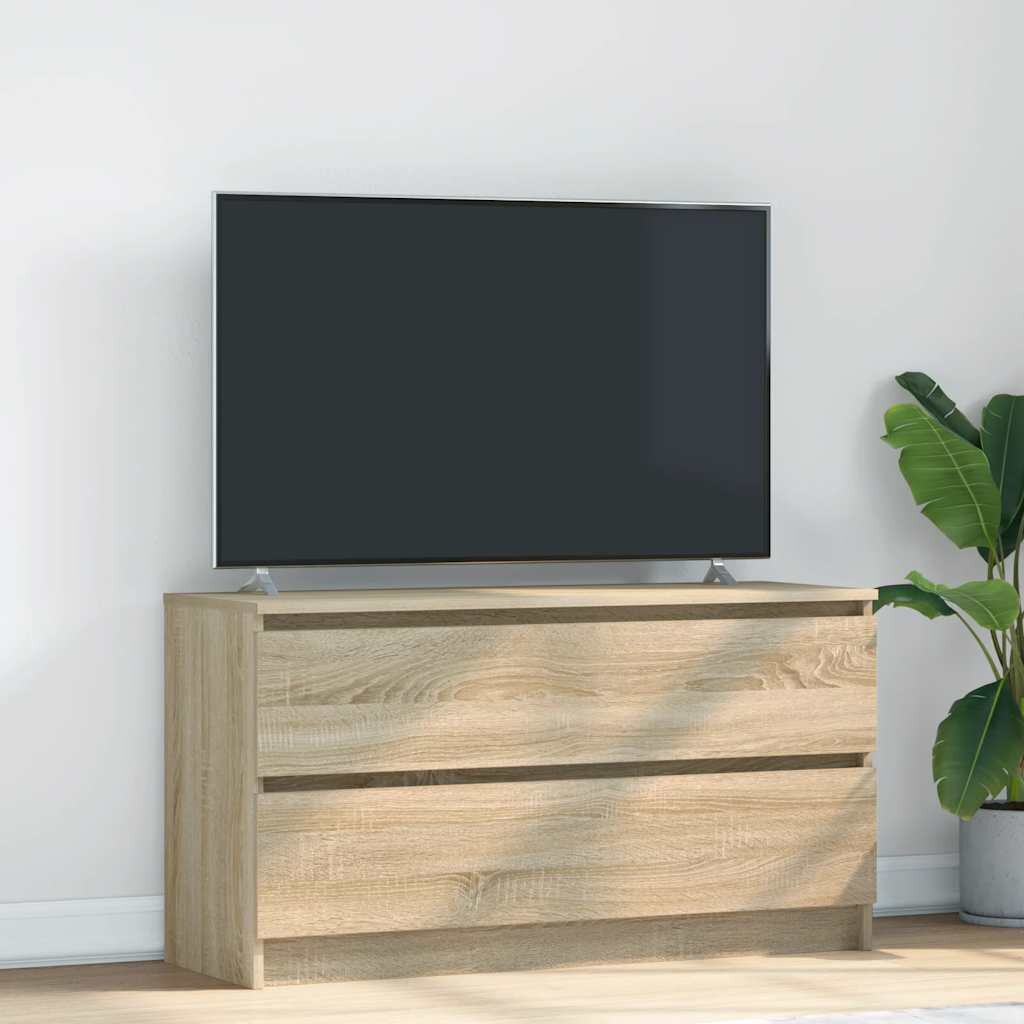 vidaXL ТВ шкаф Дъб Сонома 100x35x54 cm Инженерна дървесина