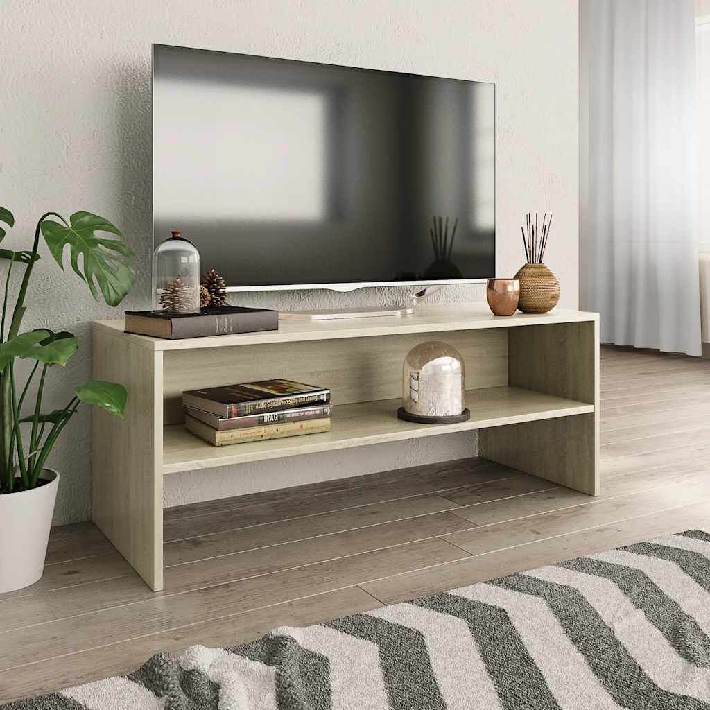 vidaXL ТВ шкаф дъб сонома 100x40x40 см инженерно дърво