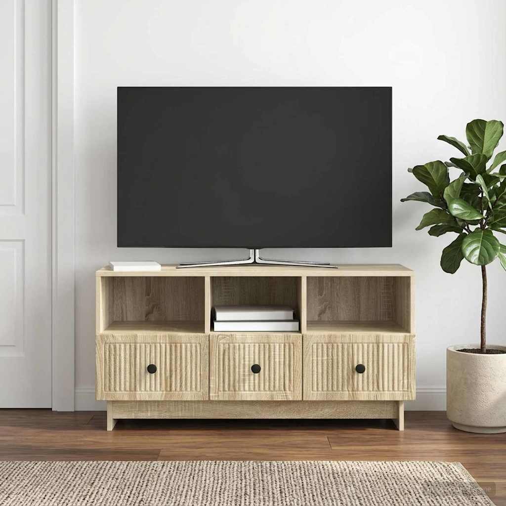vidaXL ТВ шкаф Дъб сонома 102 x 345 x 50 см Инженерна дървесина