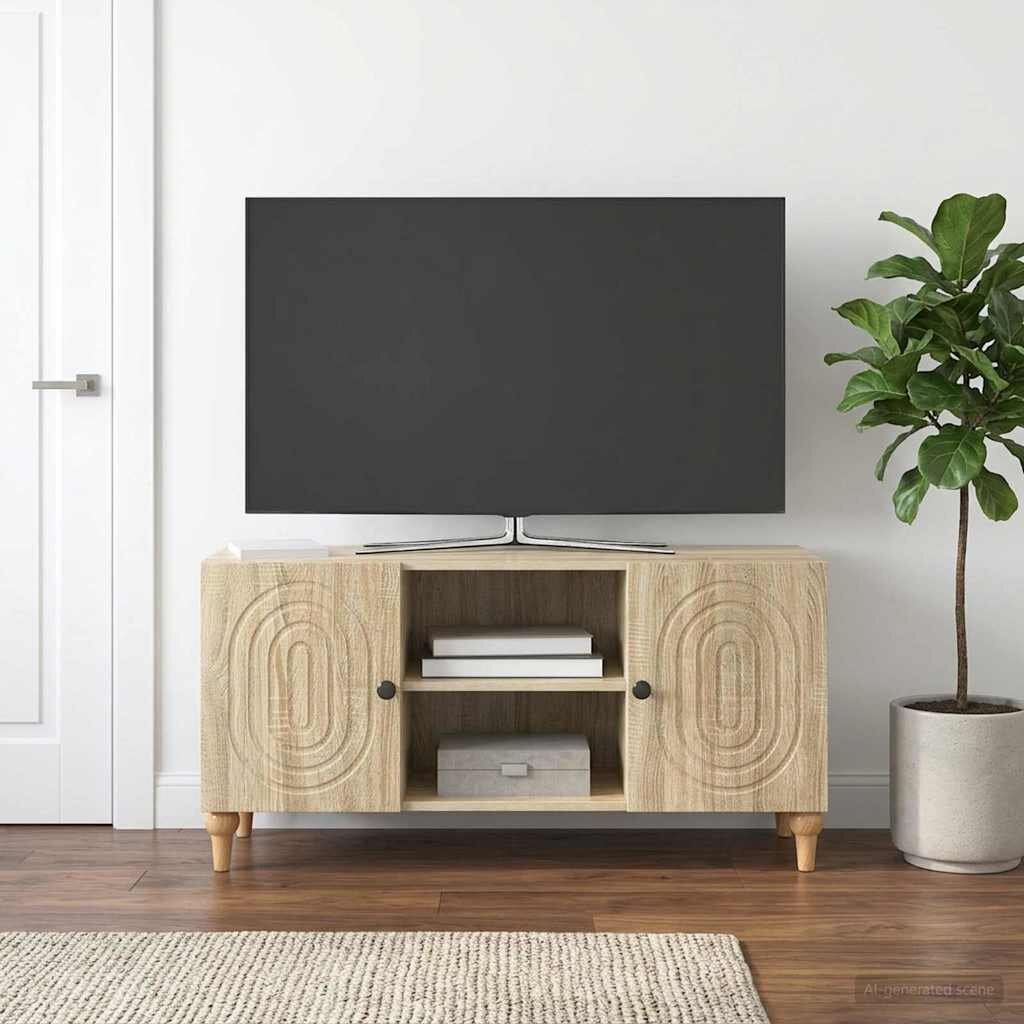 vidaXL ТВ шкаф Дъб сонома 102 x 345 x 50 см Инженерна дървесина