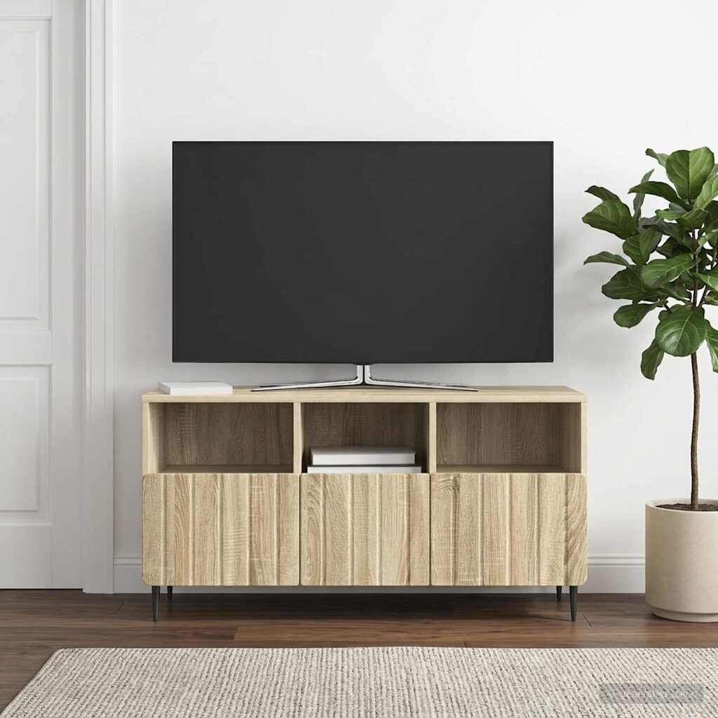 vidaXL ТВ шкаф Дъб сонома 102 x 345 x 50 см Инженерна дървесина